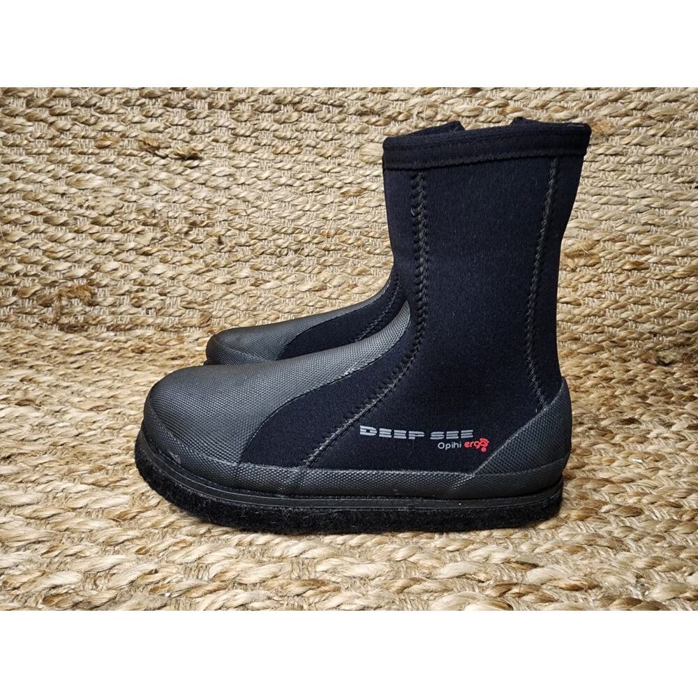 Deep See Opihi Ergo 5mm Dive Boots Size 6 Felt Sole Coral Reef Scuba Snorkeling